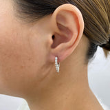 Diamond Hoop Earrings 0.7 ct White Gold