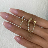 Diamond Threader Earrings 1.2 ct Yellow Gold