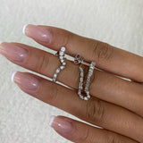 Diamond Threader Earrings 1.2 ct White Gold