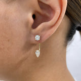 Diamond Jacket Earrings 2.1 ct Yellow Gold