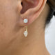 Diamond Jacket Earrings 2.1 ct Yellow Gold