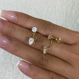 Diamond Jacket Earrings 2.1 ct Yellow Gold