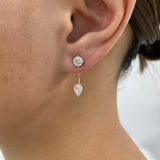 Diamond Jacket Earrings 2.1 ct Rose Gold