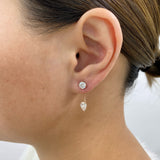 Diamond Jacket Earrings 2.1 ct Rose Gold