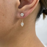 Diamond Jacket Earrings 2.1 ct Rose Gold