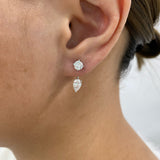 Diamond Jacket Earrings 2.1 ct White Gold