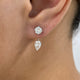 Diamond Jacket Earrings 2.1 ct White Gold