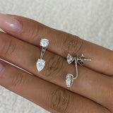 Diamond Jacket Earrings 2.1 ct White Gold