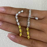 Diamond Drop Earrings 3.1 ct White Gold