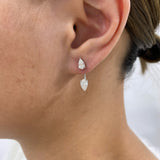 Diamond Jacket Earrings 1.9 ct White Gold