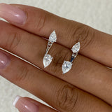 Diamond Jacket Earrings 1.9 ct White Gold