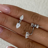 Diamond Jacket Earrings 1.9 ct White Gold