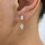 Diamond Jacket Earrings 1.8 ct Yellow Gold