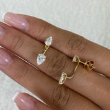 Diamond Jacket Earrings 1.8 ct Yellow Gold