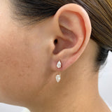 Diamond Jacket Earrings 1.9 ct Rose Gold