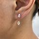 Diamond Jacket Earrings 1.9 ct Rose Gold