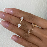 Diamond Jacket Earrings 1.9 ct Rose Gold