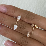 Diamond Jacket Earrings 1.9 ct Rose Gold