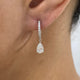 Diamond Dangle Earrings 1.2 ct White Gold