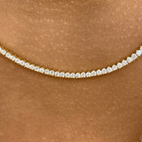 Diamond Tennis Necklace 2.7 ct Yellow Gold