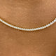 Diamond Tennis Necklace 2.7 ct Yellow Gold