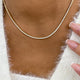 Diamond Tennis Necklace 2.7 ct Yellow Gold
