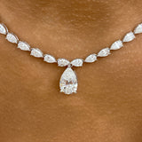 Diamond Pendant Necklace 21.3 ct White Gold