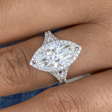 Diamora Ring 3.7 ct TCW , Solid Gold 14k