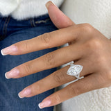 Diamora Ring 3.7 ct TCW , Solid Gold 14k