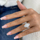 Diamora Ring 3.7 ct TCW , Solid Gold 14k