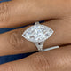 Devina Ring 4.7 ct TCW , Solid Gold 14k