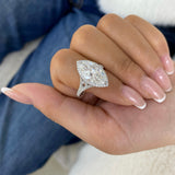 Devina Ring 4.7 ct TCW , Solid Gold 14k