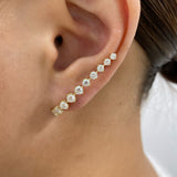 Diamond Hoop Earrings 2.1 ct Yellow Gold