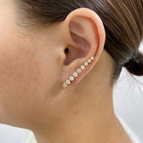 Diamond Hoop Earrings 2.1 ct Yellow Gold