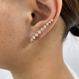 Diamond Hoop Earrings 2.1 ct Yellow Gold