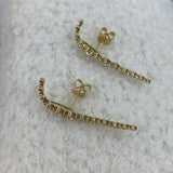 Diamond Hoop Earrings 2.1 ct Yellow Gold