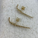 Diamond Hoop Earrings 2.1 ct Yellow Gold