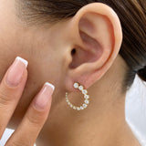 Diamond Hoop Earrings 1.8 ct Yellow Gold