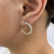 Diamond Hoop Earrings 1.8 ct Yellow Gold