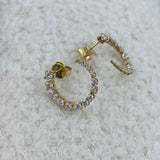 Diamond Hoop Earrings 1.8 ct Yellow Gold