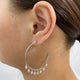 Diamond Hoop Earrings 1.8 ct White Gold