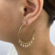 Diamond Hoop Earrings 1.8 ct Yellow Gold