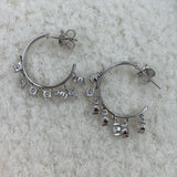 Diamond Hoop Earrings 1.6 ct White Gold