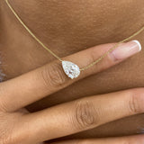 Diamond Pendant Necklace 5 ct Yellow Gold