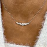 Diamond Pendant Necklace 3.3 ct White Gold