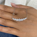 Diamond Pendant Necklace 3.3 ct White Gold