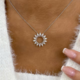 Diamond Pendant Necklace 1.6 ct White Gold