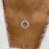 Diamond Pendant Necklace 1.6 ct White Gold