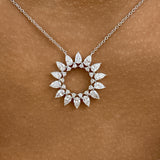 Diamond Pendant Necklace 1.6 ct White Gold