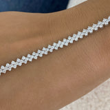 Diamond Tennis Bracelet 8.4 ct White Gold